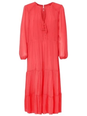 Zdjęcie produktu Czerwona Sukienka Midi dla Kobiet Pepe Jeans
