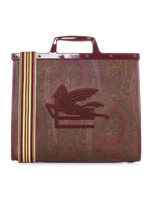 Zdjęcie produktu Czerwona torba na zakupy z wzorem Paisley Etro