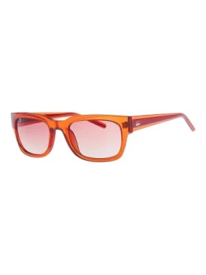Zdjęcie produktu Czerwone prostokątne okulary przeciwsłoneczne dla kobiet Lacoste