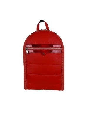 Zdjęcie produktu Czerwony Plecak z Metalowymi Szczegółami Christian Louboutin