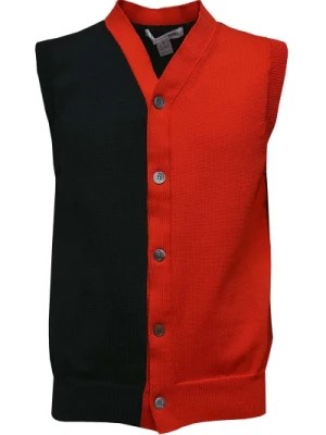 Zdjęcie produktu Czerwony Sweter w Blokach Kolorów Comme des Garçons