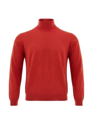 Zdjęcie produktu Czerwony Sweter Z Włókna Merino, Klasyczny Ferrante