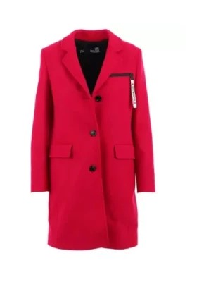 Zdjęcie produktu Czerwony wełniany płaszcz z podwójnym przodem Love Moschino