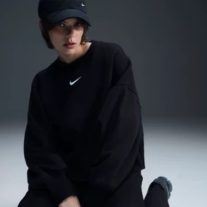 Zdjęcie produktu Damska bluza dresowa z półokrągłym dekoltem o dodatkowo powiększonym kroju Nike Sportswear Phoenix Fleece - Czerń