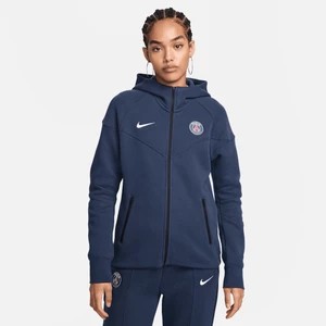 Zdjęcie produktu Damska bluza piłkarska z kapturem i zamkiem na całej długości Nike Paris Saint-Germain Tech Fleece Windrunner - Niebieski