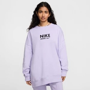 Zdjęcie produktu Damska dzianinowa bluza dresowa z półokrągłym dekoltem o kroju oversize Nike Sportswear - Fiolet