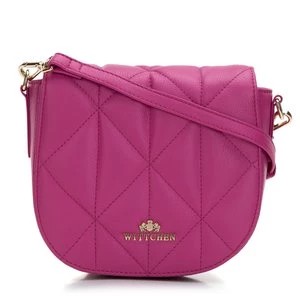 Zdjęcie produktu Damska torebka saddle bag z pikowanej skóry różowa Wittchen