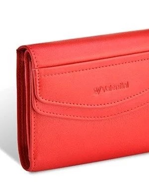 Zdjęcie produktu Damski portfel Valentini Black & Red Diamond 503 czerwony