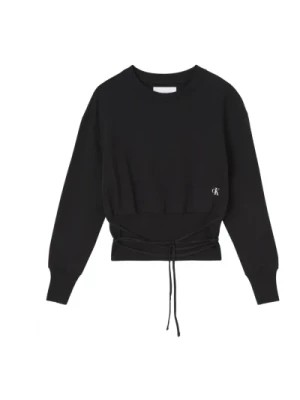 Zdjęcie produktu Damski Sweter z Czarnymi Paskami w Talii Calvin Klein
