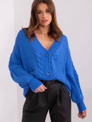 Zdjęcie produktu Damski sweter z ozdobnymi guzikami ciemny niebieski