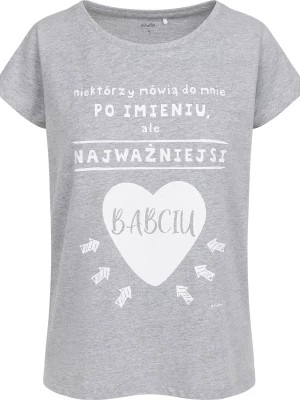 Zdjęcie produktu Damski t-shirt z krótkim rękawem, dla babci, szary Endo