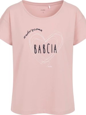 Zdjęcie produktu Damski t-shirt z krótkim rękawem, z napisem zakręcona babcia, różowy Endo