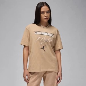 Zdjęcie produktu Damski T-shirt z nadrukiem Jordan Flight Heritage - Brązowy