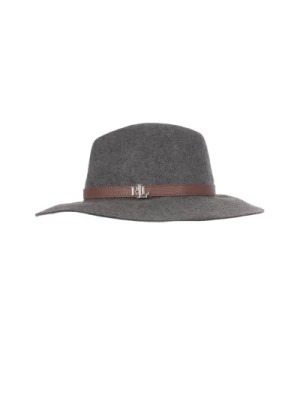 Zdjęcie produktu Damski wełniany kapelusz z metalowym logo Ralph Lauren