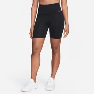 Zdjęcie produktu Damskie spodenki z wysokim stanem do jazdy na rowerze 18 cm Nike Dri-FIT One - Czerń