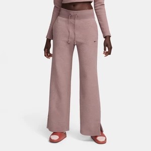 Zdjęcie produktu Damskie spodnie z wysokim stanem i szerokimi nogawkami z wygodnej dzianiny Nike Sportswear Phoenix Plush - Fiolet