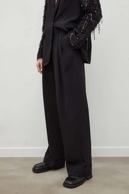 Zdjęcie produktu Day Birger et Mikkelsen spodnie damskie kolor czarny szerokie high waist