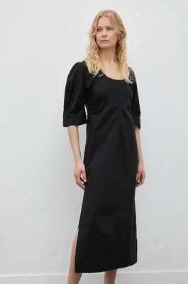 Zdjęcie produktu Day Birger et Mikkelsen sukienka bawełniana Megan kolor czarny midi prosta