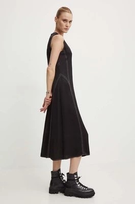 Zdjęcie produktu Day Birger et Mikkelsen sukienka Becca - Fluid Viscose RD kolor czarny midi prosta DAY65243203