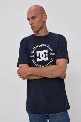 Zdjęcie produktu DC t-shirt bawełniany kolor granatowy z nadrukiem