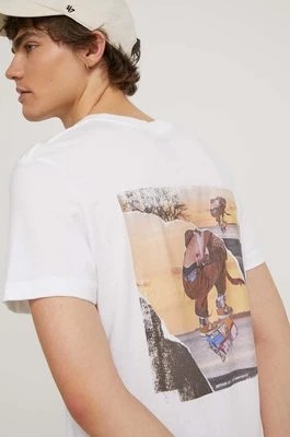 Zdjęcie produktu DC t-shirt bawełniany męski kolor biały z nadrukiem ADYZT05353