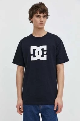 Zdjęcie produktu DC t-shirt bawełniany Star męski kolor granatowy z nadrukiem ADYZT05373
