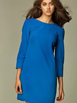Zdjęcie produktu Delikatna niebieska sukienka z zamkiem na plecach Merg
