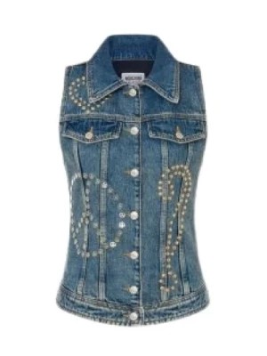 Zdjęcie produktu Denim Studded Peace Gilet Moschino