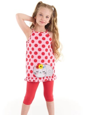 Zdjęcie produktu Denokids 2-częściowy zestaw "Red Dotted" w kolorze czerwono-jasnoróżowym rozmiar: 110