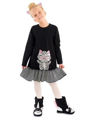 Zdjęcie produktu Denokids Sukienka "Silver Leopard" w kolorze czarnym rozmiar: 104