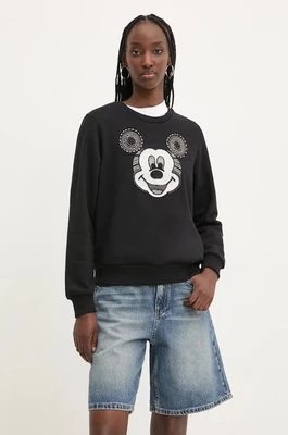 Zdjęcie produktu Desigual bluza bawełniana MICKEY YEAH! damska kolor czarny z aplikacją 24WWSK10