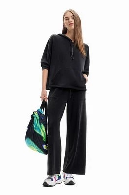 Zdjęcie produktu Desigual bluza damska kolor czarny z kapturem gładka