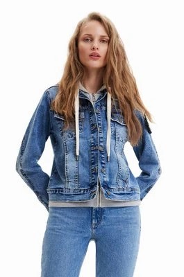 Zdjęcie produktu Desigual kurtka jeansowa damska kolor niebieski przejściowa