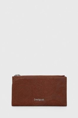 Zdjęcie produktu Desigual portfel DEJAVU INES damski kolor brązowy 24SAYP15