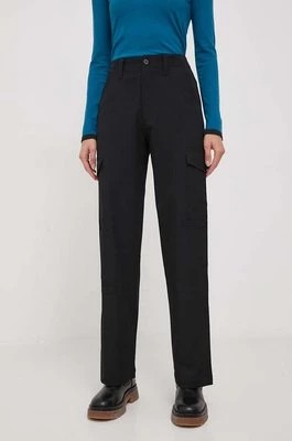 Zdjęcie produktu Desigual spodnie damskie kolor czarny szerokie high waist