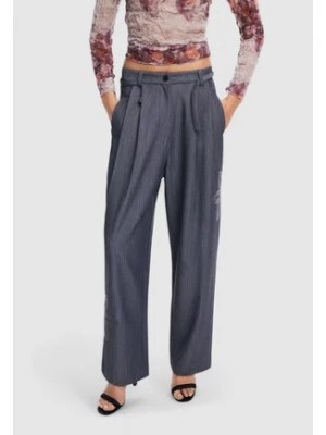 Zdjęcie produktu Desigual Spodnie damskie PANT_RIN Szary Regular Fit