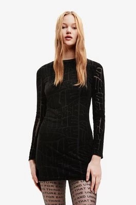 Zdjęcie produktu Desigual sukienka kolor czarny mini dopasowana
