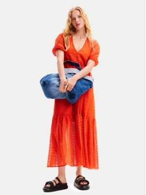 Zdjęcie produktu Desigual Sukienka letnia Ottawa 24SWVW05 Pomarańczowy Regular Fit