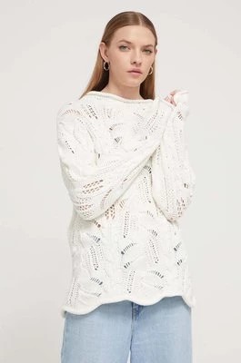 Zdjęcie produktu Desigual sweter bawełniany MILANO kolor biały z półgolfem 24SWJF23