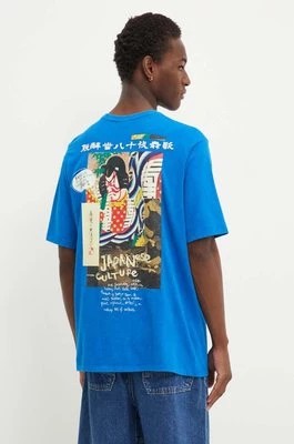 Zdjęcie produktu Desigual t-shirt bawełniany COLORADO męski kolor niebieski z nadrukiem 24WMTK35