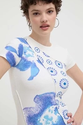 Zdjęcie produktu Desigual t-shirt ORAN damski kolor niebieski 24SWTK96