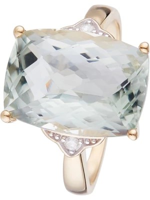 Zdjęcie produktu DIAMOND & CO Złoty pierścionek "Green Hill" z diamentami rozmiar: 62