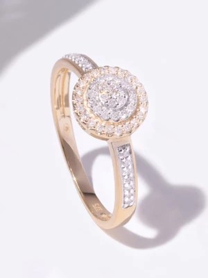 Zdjęcie produktu DIAMOND & CO Złoty pierścionek "Lucinda" z diamentami rozmiar: 52