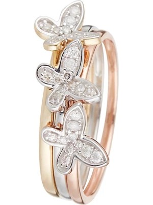 Zdjęcie produktu DIAMOND & CO Złoty pierścionek "Valpaiso" z diamentami rozmiar: 56