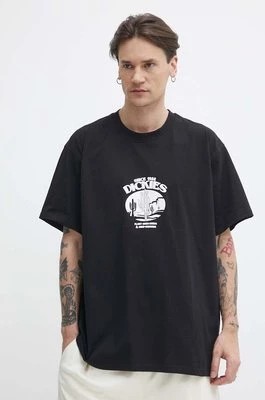 Zdjęcie produktu Dickies t-shirt bawełniany TIMBERVILLE TEE SS męski kolor czarny z nadrukiem DK0A4YR3