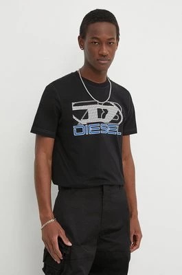 Zdjęcie produktu Diesel t-shirt bawełniany T-DIEGOR-K74 męski kolor czarny z nadrukiem A12502.0GRAI