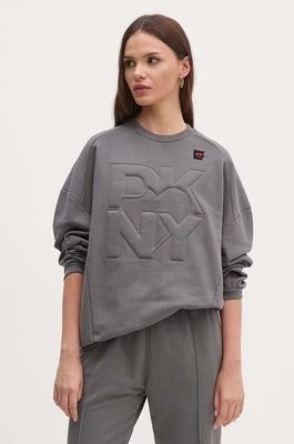 Zdjęcie produktu Dkny bluza bawełniana HEART OF NY damska kolor szary gładka D2B4A138