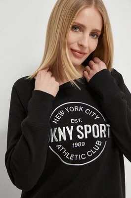 Zdjęcie produktu Dkny bluza damska kolor czarny z aplikacją DP3T9561