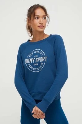 Zdjęcie produktu Dkny bluza damska kolor niebieski z aplikacją DP3T9561