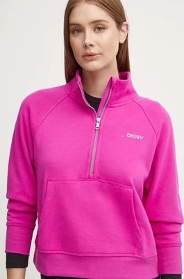 Zdjęcie produktu Dkny bluza damska kolor różowy z kapturem z aplikacją DP4T9993